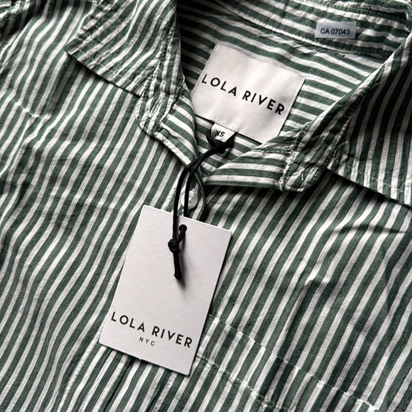 Green Striped Button Up Shirt - Picture 2 of 3